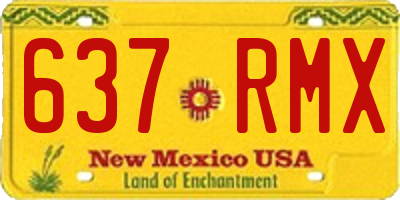 NM license plate 637RMX