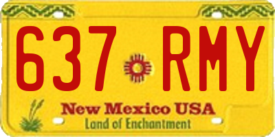 NM license plate 637RMY