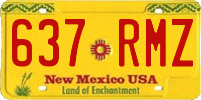 NM license plate 637RMZ