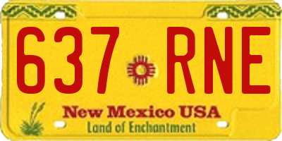 NM license plate 637RNE