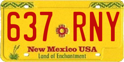 NM license plate 637RNY