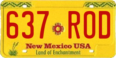 NM license plate 637ROD