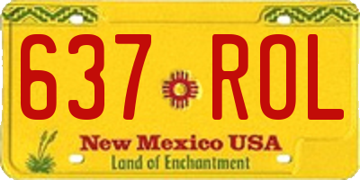 NM license plate 637ROL