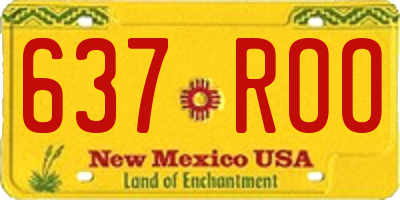 NM license plate 637ROO