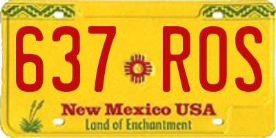 NM license plate 637ROS