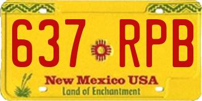 NM license plate 637RPB