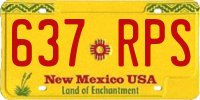 NM license plate 637RPS