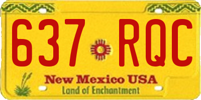 NM license plate 637RQC