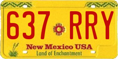 NM license plate 637RRY