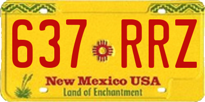 NM license plate 637RRZ