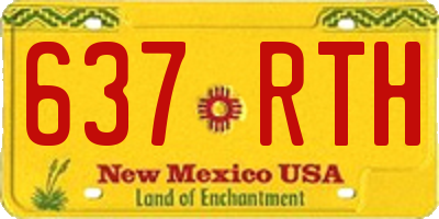 NM license plate 637RTH