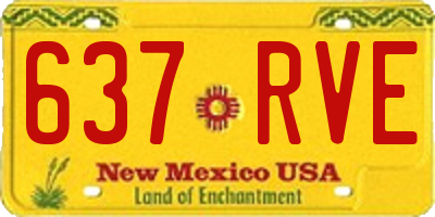NM license plate 637RVE