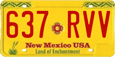 NM license plate 637RVV