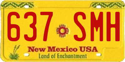 NM license plate 637SMH