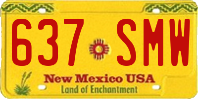 NM license plate 637SMW