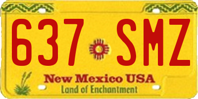 NM license plate 637SMZ