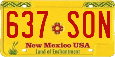 NM license plate 637SON