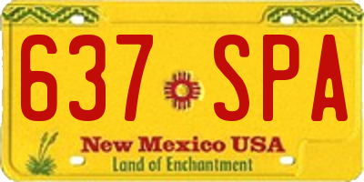 NM license plate 637SPA