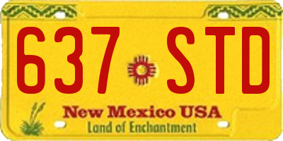 NM license plate 637STD