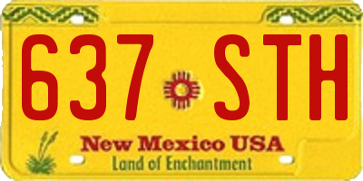 NM license plate 637STH