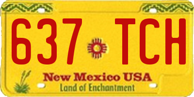 NM license plate 637TCH