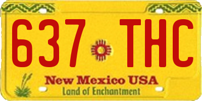 NM license plate 637THC