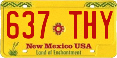 NM license plate 637THY