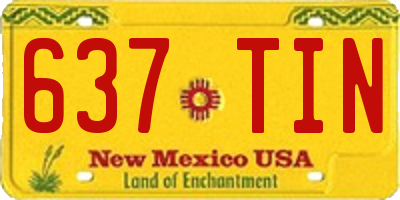 NM license plate 637TIN