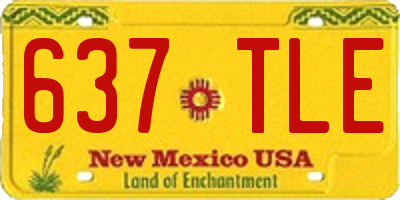 NM license plate 637TLE