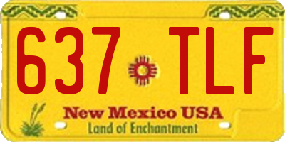 NM license plate 637TLF