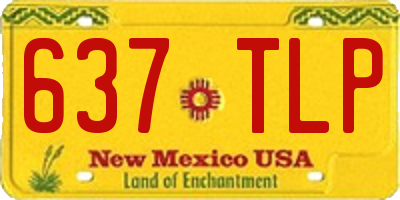 NM license plate 637TLP