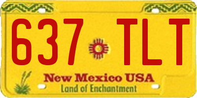 NM license plate 637TLT