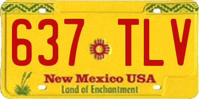 NM license plate 637TLV