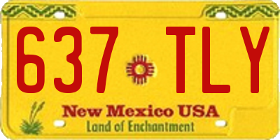 NM license plate 637TLY