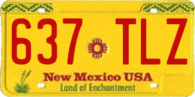 NM license plate 637TLZ