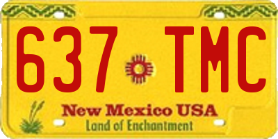 NM license plate 637TMC