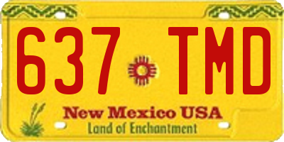 NM license plate 637TMD