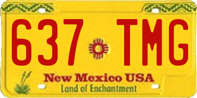 NM license plate 637TMG