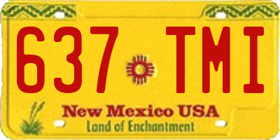 NM license plate 637TMI