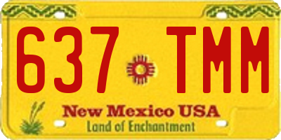 NM license plate 637TMM