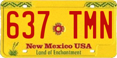 NM license plate 637TMN