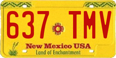 NM license plate 637TMV