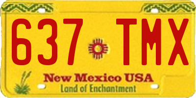 NM license plate 637TMX
