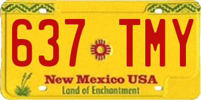 NM license plate 637TMY