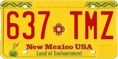 NM license plate 637TMZ