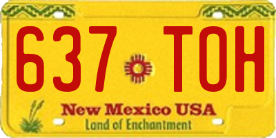 NM license plate 637TOH
