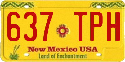 NM license plate 637TPH