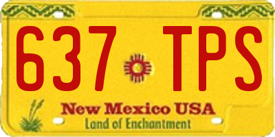 NM license plate 637TPS