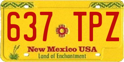 NM license plate 637TPZ