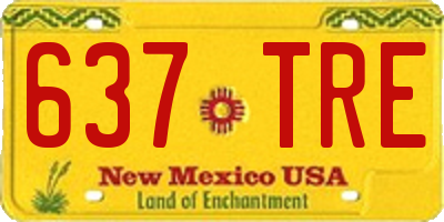 NM license plate 637TRE